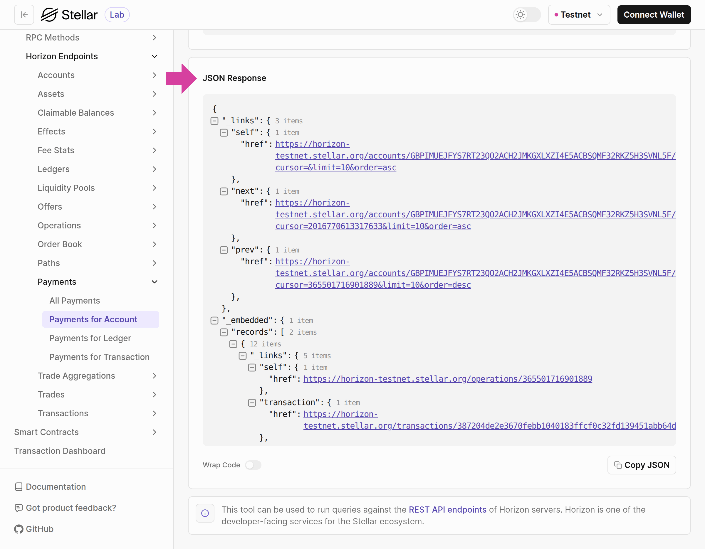Lab: Horizon - Payments Response
